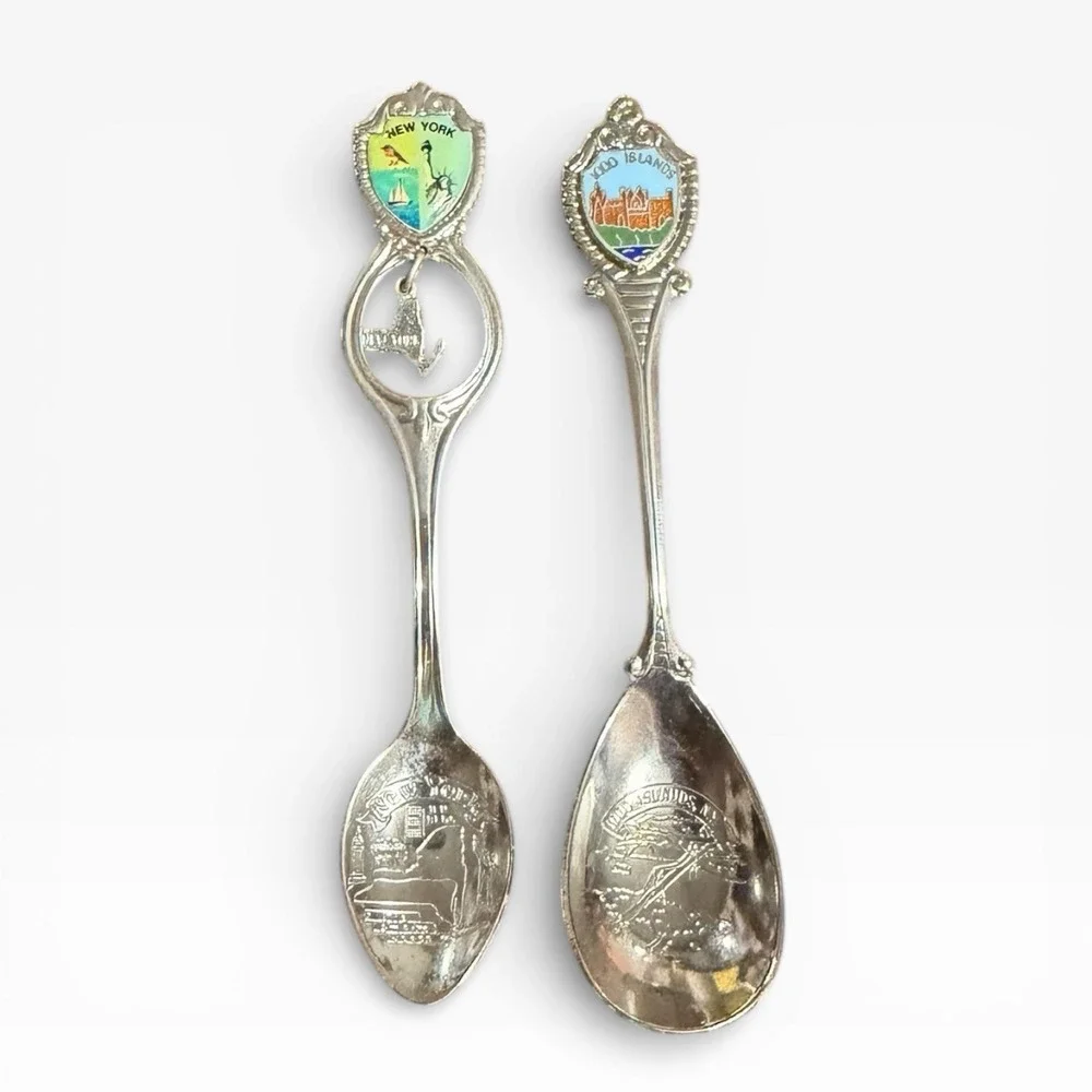 Lot of (2)‎ New York State Souvenir Spoons Collectible